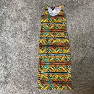Colorful midi dress